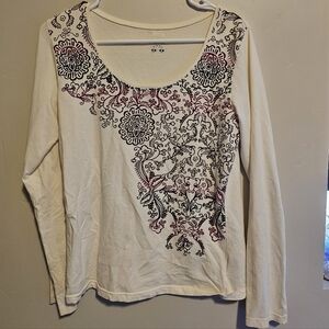 Floral Patterned Long Sleeve Top